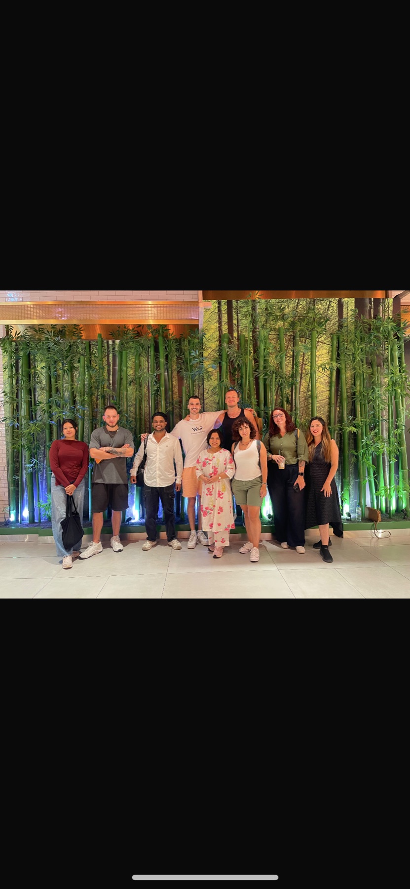 WorldXpat group together after an event