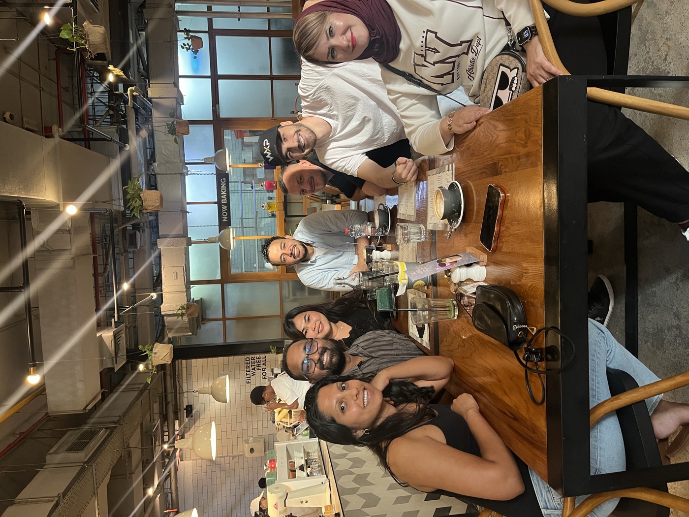 WorldXpat members around a café table